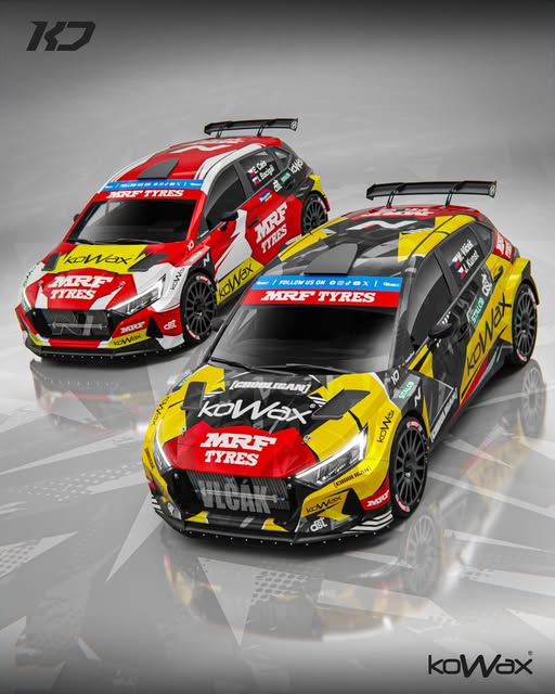 Kowax Racing v barvách MRF na závěrečném podniku ERC