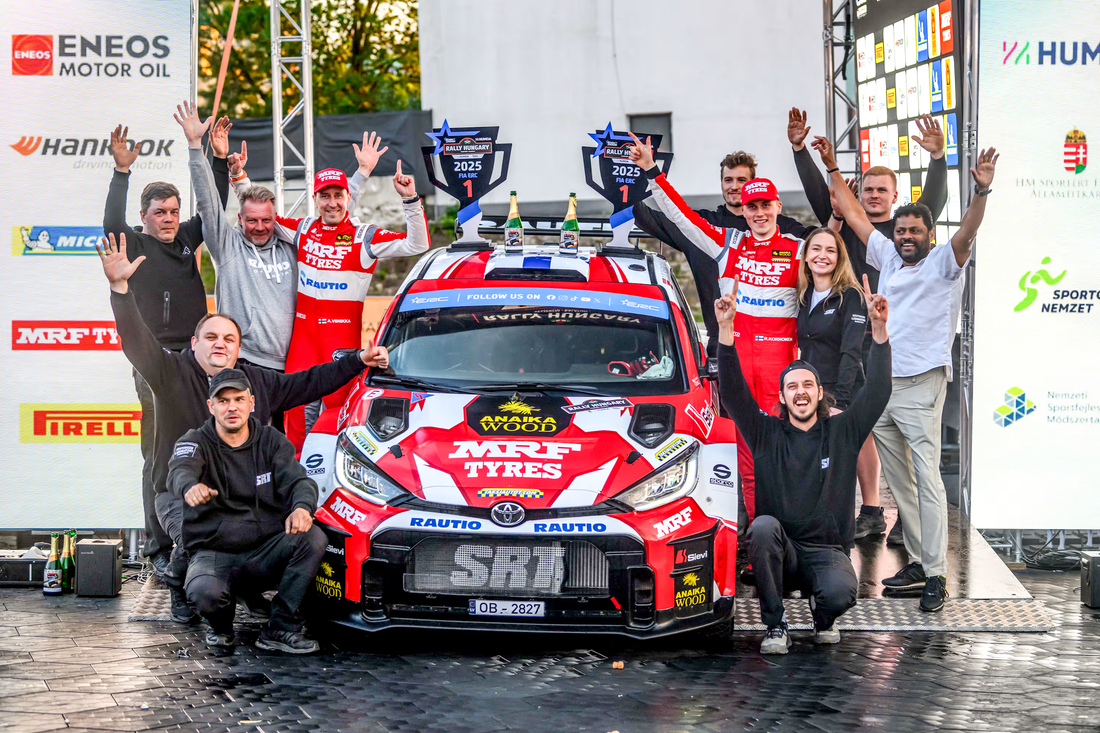Roope Korhonen bere vítězství na ERC - Rally Hungary 2025